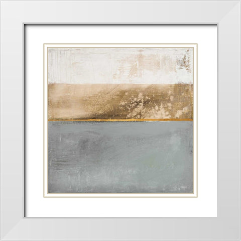 Feels Familiar White Modern Wood Framed Art Print with Double Matting by Meneely, Dan
