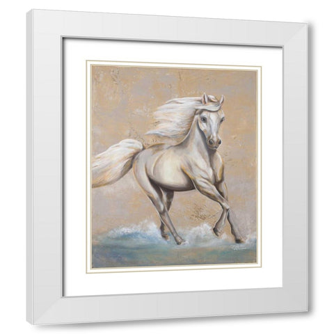 Freedom Run White Modern Wood Framed Art Print with Double Matting by Hakimipour, Tiffany