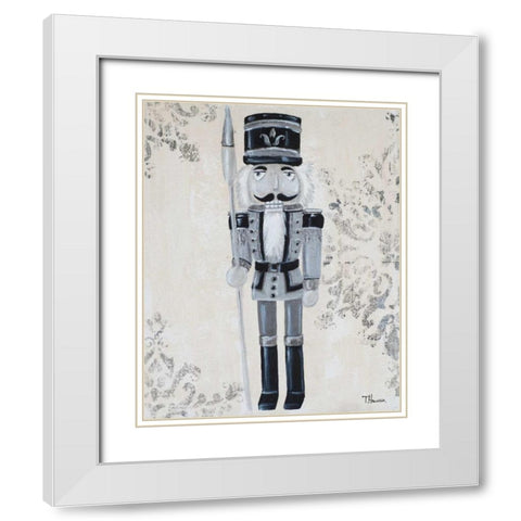 Gray Nutcracker I White Modern Wood Framed Art Print with Double Matting by Hakimipour, Tiffany