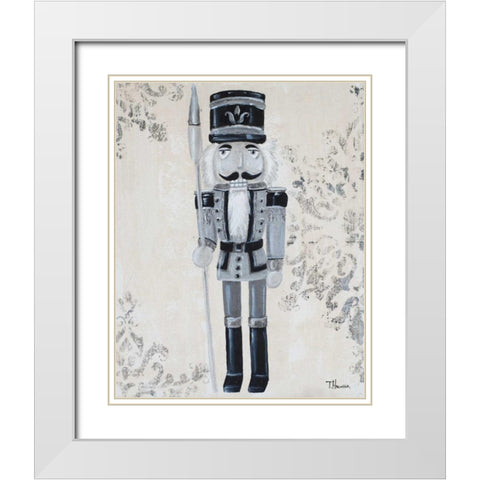 Gray Nutcracker I White Modern Wood Framed Art Print with Double Matting by Hakimipour, Tiffany