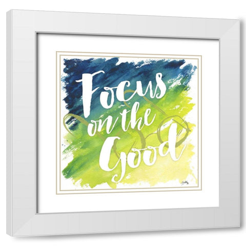 Wise Thoughts III White Modern Wood Framed Art Print with Double Matting by Medley, Elizabeth
