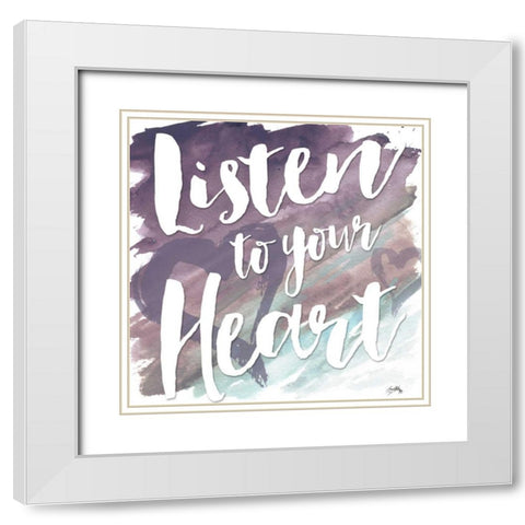 Wise Thoughts V White Modern Wood Framed Art Print with Double Matting by Medley, Elizabeth