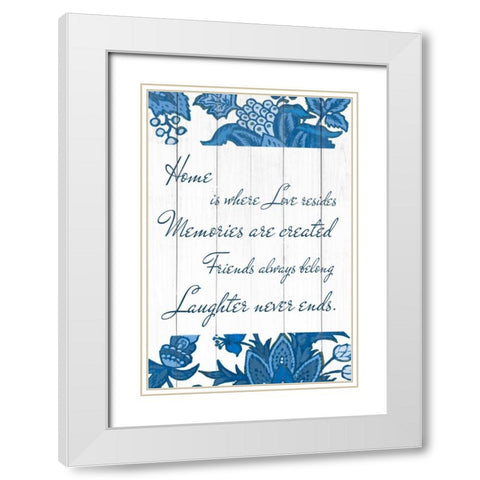 Home is Where Love Resides White Modern Wood Framed Art Print with Double Matting by Loreth, Lanie