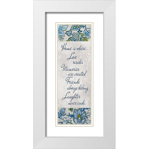 European Floral Inspiration I White Modern Wood Framed Art Print with Double Matting by Loreth, Lanie