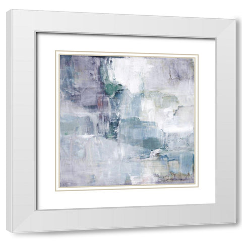 Blue Scenario III White Modern Wood Framed Art Print with Double Matting by Loreth, Lanie