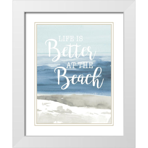 At the Beach White Modern Wood Framed Art Print with Double Matting by Loreth, Lanie