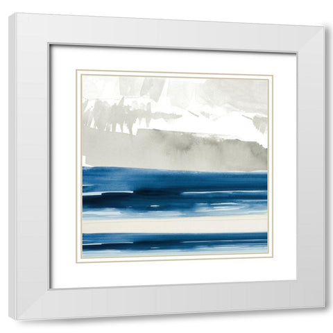 Cape Cod Ocean Abstract White Modern Wood Framed Art Print with Double Matting by Loreth, Lanie