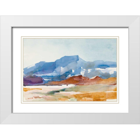 Pedernal White Modern Wood Framed Art Print with Double Matting by Loreth, Lanie