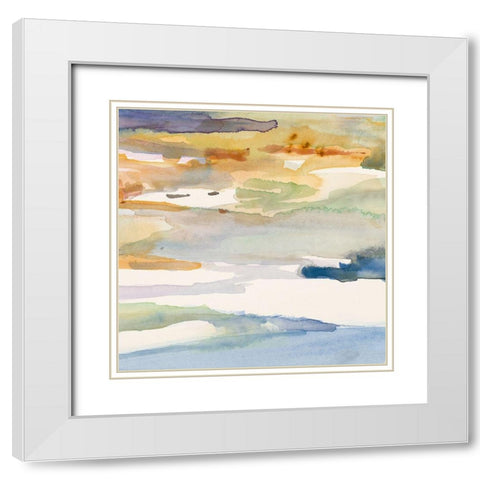Many Layers White Modern Wood Framed Art Print with Double Matting by Loreth, Lanie