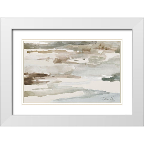 Natural Abstract White Modern Wood Framed Art Print with Double Matting by Loreth, Lanie