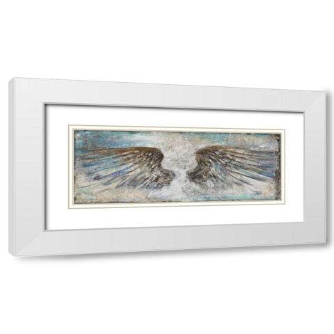 Wings White Modern Wood Framed Art Print with Double Matting by Pinto, Patricia
