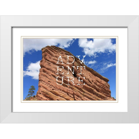 Adventure White Modern Wood Framed Art Print with Double Matting by Metz, Andi