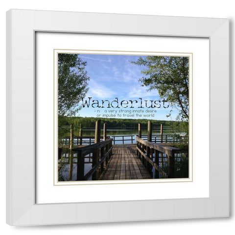 Wanderlust White Modern Wood Framed Art Print with Double Matting by Metz, Andi