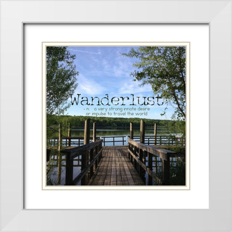 Wanderlust White Modern Wood Framed Art Print with Double Matting by Metz, Andi