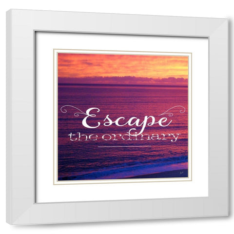 Escape The Ordinary White Modern Wood Framed Art Print with Double Matting by Metz, Andi
