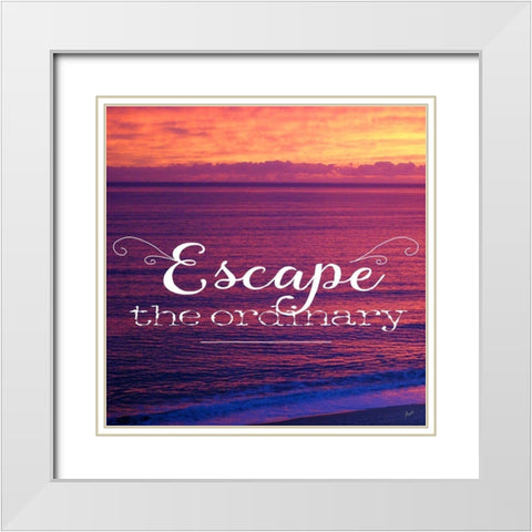 Escape The Ordinary White Modern Wood Framed Art Print with Double Matting by Metz, Andi