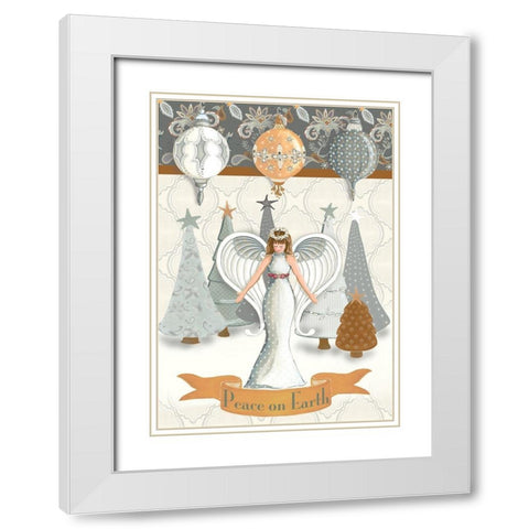 Angel Wonderland Earth White Modern Wood Framed Art Print with Double Matting by Metz, Andi