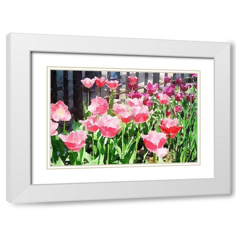 In The Park White Modern Wood Framed Art Print with Double Matting by Navas, Emily