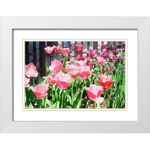 In The Park White Modern Wood Framed Art Print with Double Matting by Navas, Emily