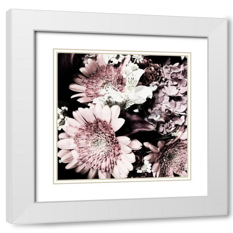 Moody Bouquet White Modern Wood Framed Art Print with Double Matting by Navas, Emily