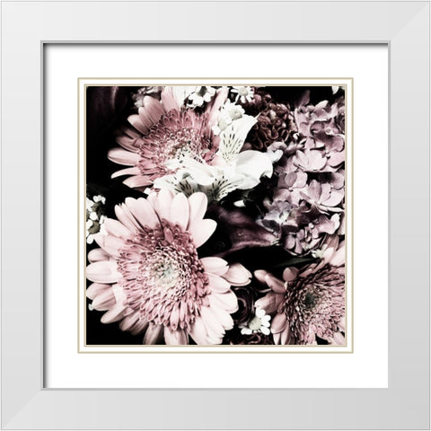 Moody Bouquet White Modern Wood Framed Art Print with Double Matting by Navas, Emily