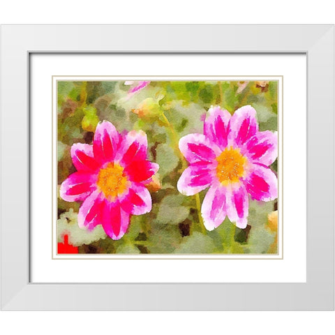Last Spring II White Modern Wood Framed Art Print with Double Matting by Navas, Emily