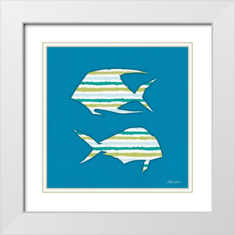 What a Catch III White Modern Wood Framed Art Print with Double Matting by Edwins, Hugo
