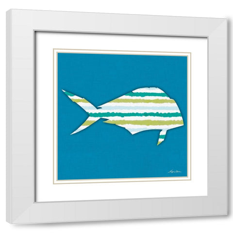 What a Catch I White Modern Wood Framed Art Print with Double Matting by Edwins, Hugo