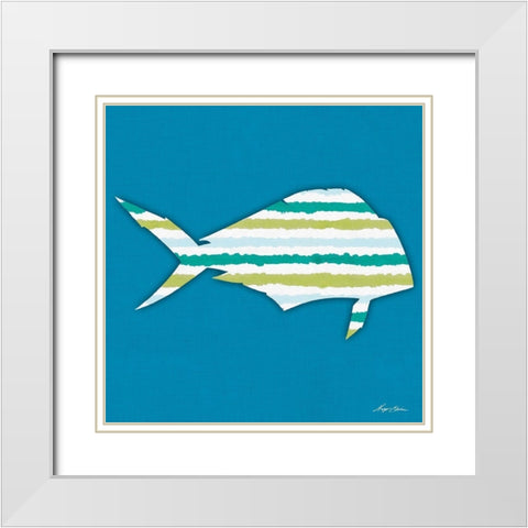 What a Catch I White Modern Wood Framed Art Print with Double Matting by Edwins, Hugo