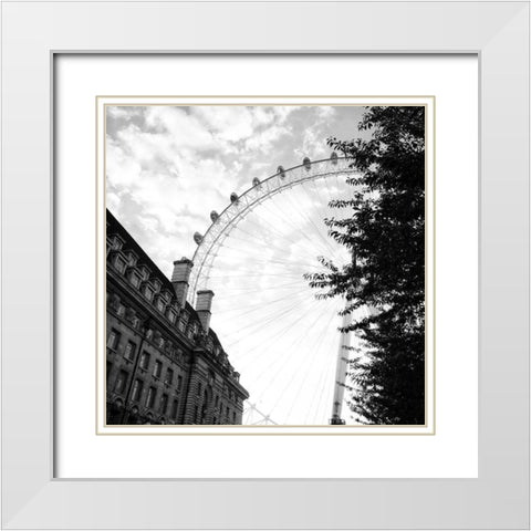 London Scene III White Modern Wood Framed Art Print with Double Matting by Navas, Emily