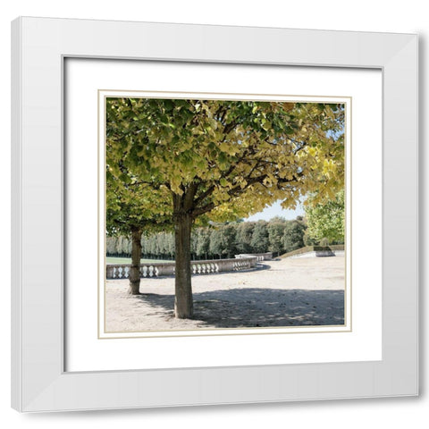 Parisian Stroll III White Modern Wood Framed Art Print with Double Matting by Navas, Emily