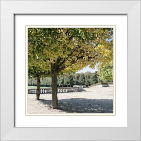 Parisian Stroll III White Modern Wood Framed Art Print with Double Matting by Navas, Emily