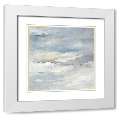 Sea Meets Sky II White Modern Wood Framed Art Print with Double Matting by Loreth, Lanie
