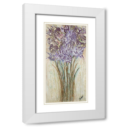 Lavender Strong I White Modern Wood Framed Art Print with Double Matting by Gonzalez, Roberto
