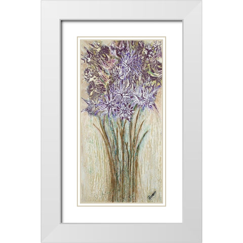 Lavender Strong I White Modern Wood Framed Art Print with Double Matting by Gonzalez, Roberto