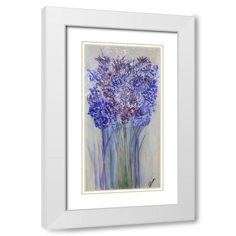Lavender Strong II White Modern Wood Framed Art Print with Double Matting by Gonzalez, Roberto