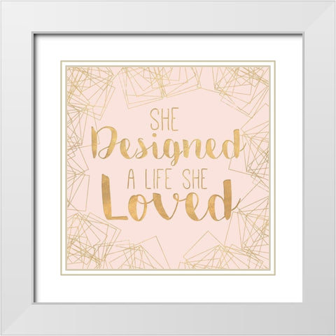 Fractal Inspiration I White Modern Wood Framed Art Print with Double Matting by SD Graphics Studio