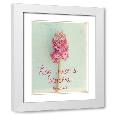 Love Must be Sincere White Modern Wood Framed Art Print with Double Matting by Gardner, Sarah