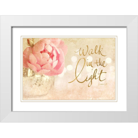 Walk in the Light White Modern Wood Framed Art Print with Double Matting by Gardner, Sarah