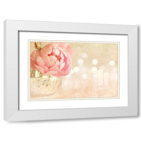 Spotlight Blooms White Modern Wood Framed Art Print with Double Matting by Gardner, Sarah