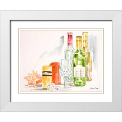 Coastal Happy Hour I White Modern Wood Framed Art Print with Double Matting by Baliko, Linda