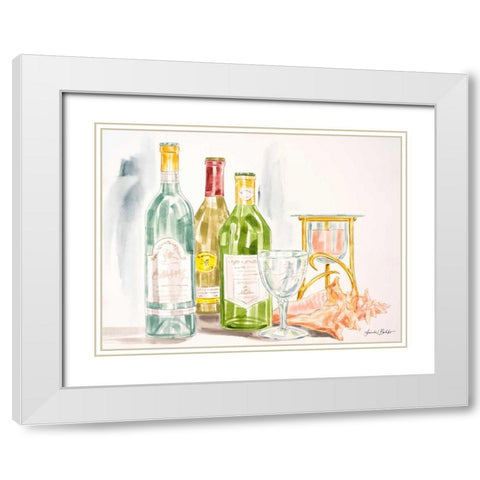 Coastal Happy Hour II White Modern Wood Framed Art Print with Double Matting by Baliko, Linda