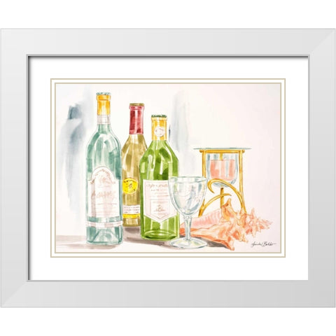 Coastal Happy Hour II White Modern Wood Framed Art Print with Double Matting by Baliko, Linda