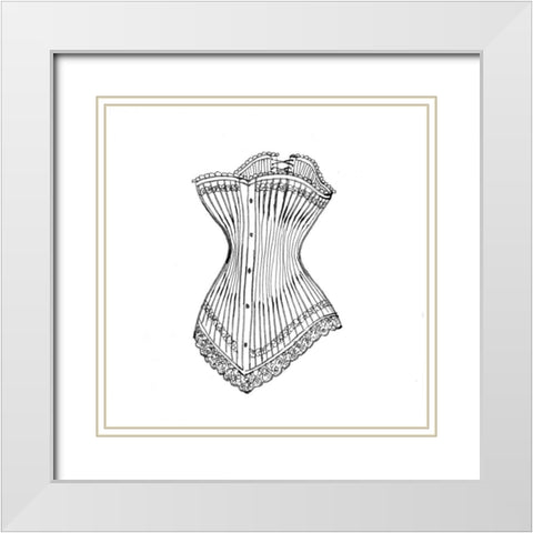 Elegant Paris Element White Modern Wood Framed Art Print with Double Matting by Baliko, Linda