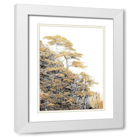 Immortal Pine White Modern Wood Framed Art Print with Double Matting by Lake, Shelley