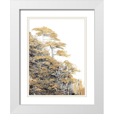 Immortal Pine White Modern Wood Framed Art Print with Double Matting by Lake, Shelley