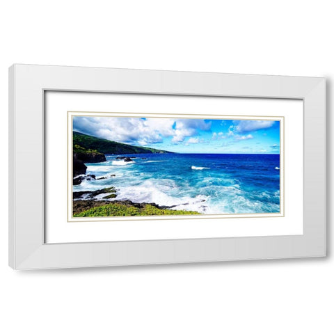 Cool Beach I White Modern Wood Framed Art Print with Double Matting by Nawrocke, Bruce