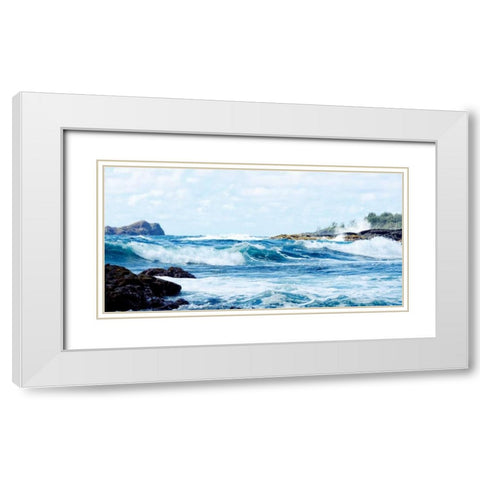 Cool Beach II White Modern Wood Framed Art Print with Double Matting by Nawrocke, Bruce