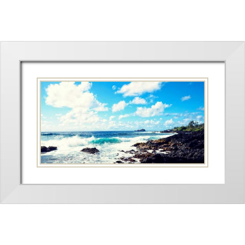 Cool Beach III White Modern Wood Framed Art Print with Double Matting by Nawrocke, Bruce