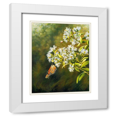 Garden Life White Modern Wood Framed Art Print with Double Matting by Nawrocke, Bruce